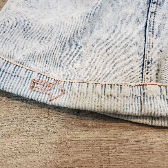 Vtg 80s G Pellini Acid Wash High Rise Pleated Denim Overalls Shortalls Mom Jeans - Picture 6 of 16